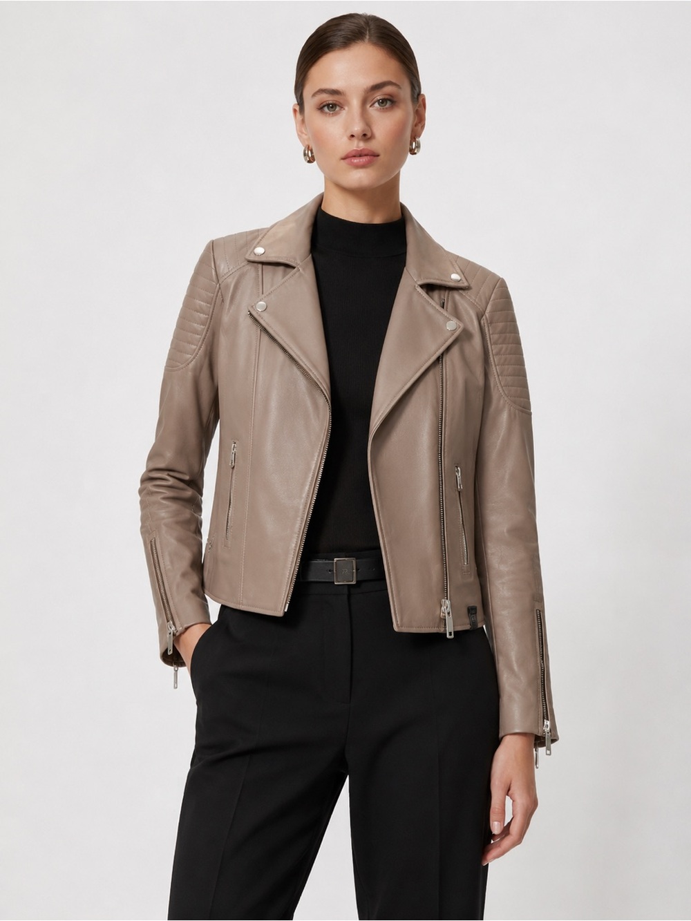 $795 RUDSAK LAMB LEATHER MOTO JACKET